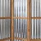 Homeroots 3 Panel Brown Corrugated Metal Room Divider 379904 - alternate 4